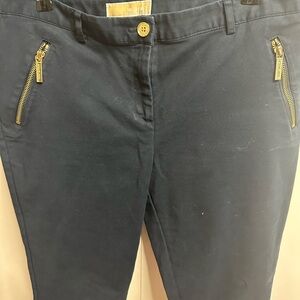 Michael Kors Blue and Gold Pants